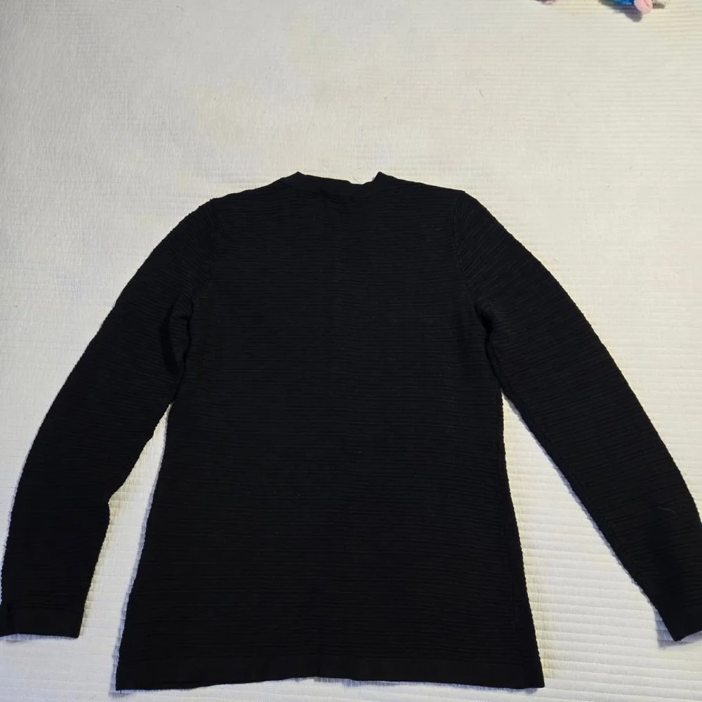 Women's Karl Lagerfeld Paris Black Cardigan with Gold Buttons, Size S NWT - Picture 10 of 14